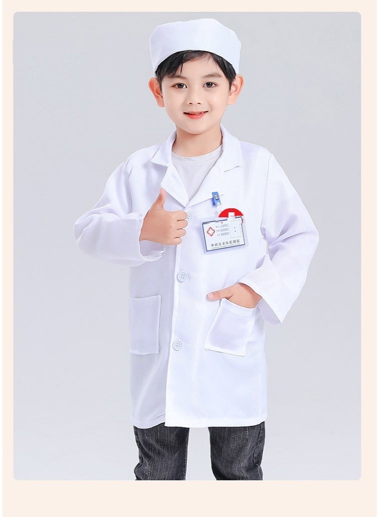 Gasin Children's doctor's gowns, children's scrubs, children's COS gowns, children's surgical gowns, cosplay costumes - Image 1